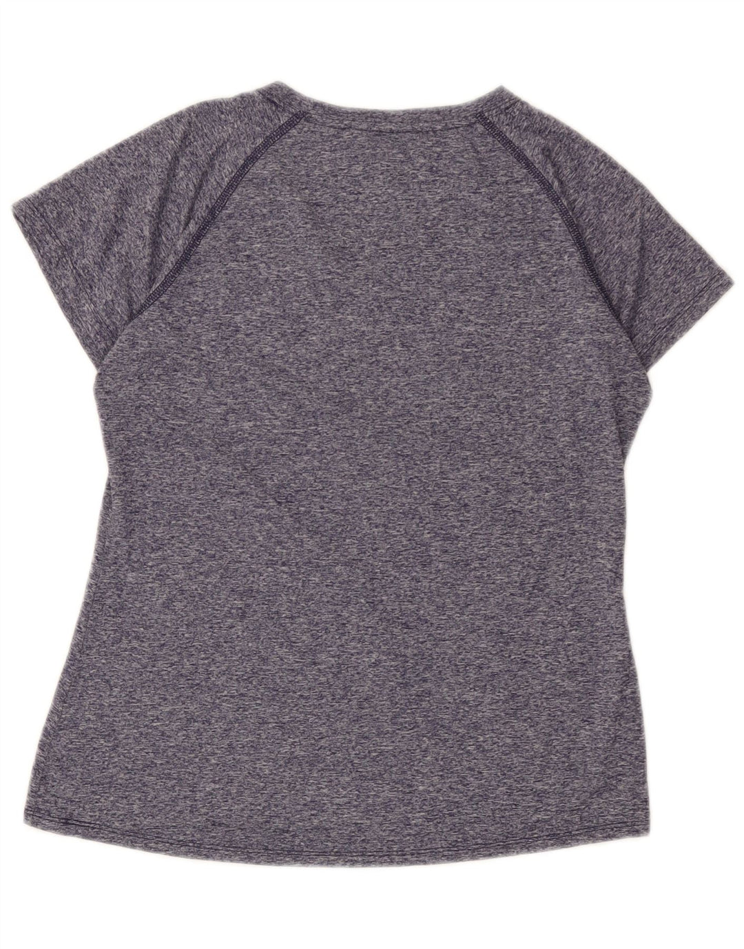 The North Face Damen-T-Shirt-Oberteil UK 12 Mittelmarineblau meliertes Polyester
