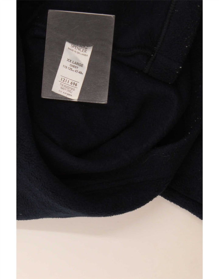 Marks & Spencer Herren Fleecejacke UK 44 2XL Marineblau Polyester