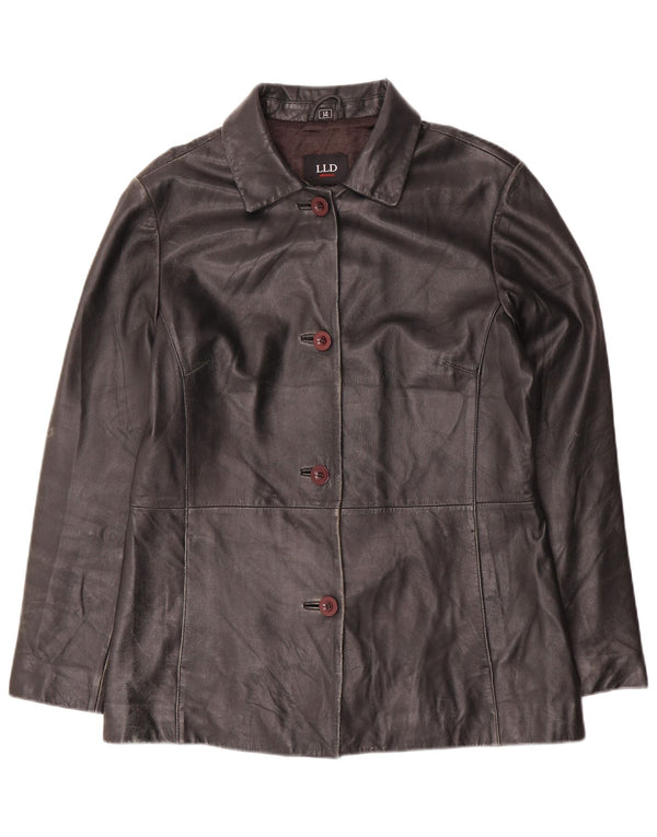 LLD Damen Lederjacke UK 14 Großes schwarzes Leder