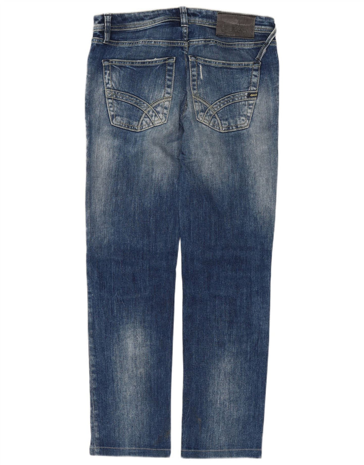 Gas Damen Albert Distressed Slim Jeans W30 L27 Blaue Baumwolle