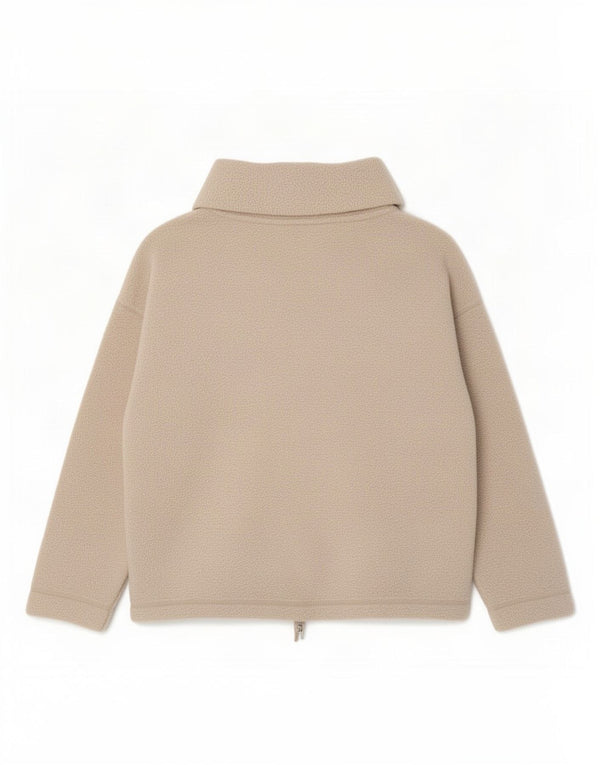Marks & Spencer Damen Rollkragen-Fleecepullover UK 14 Mittelbeige