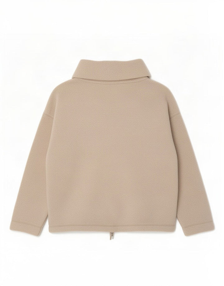 Marks & Spencer Damen Rollkragen-Fleecepullover UK 14 Mittelbeige