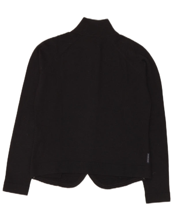 Armani Jeans Damen Strickjacke IT 44 Mittelschwarze Wolle