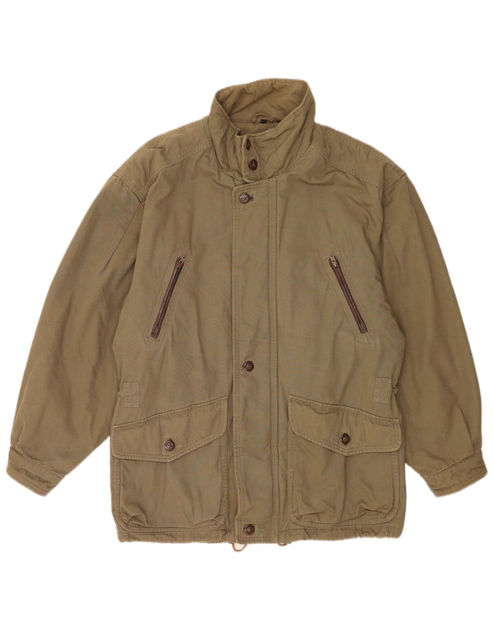 Vintage Herren Utility Jacke UK 42 XL Khaki Baumwolle