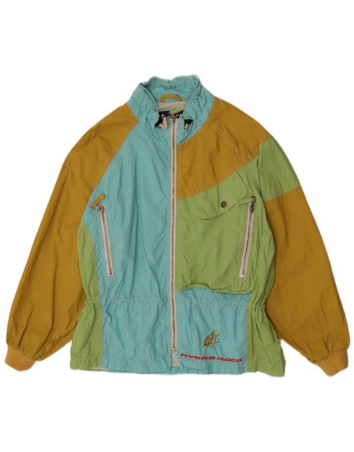 Nordica Damen Regenjacke IT 44 Medium Mehrfarbige Colourblock-Baumwolle