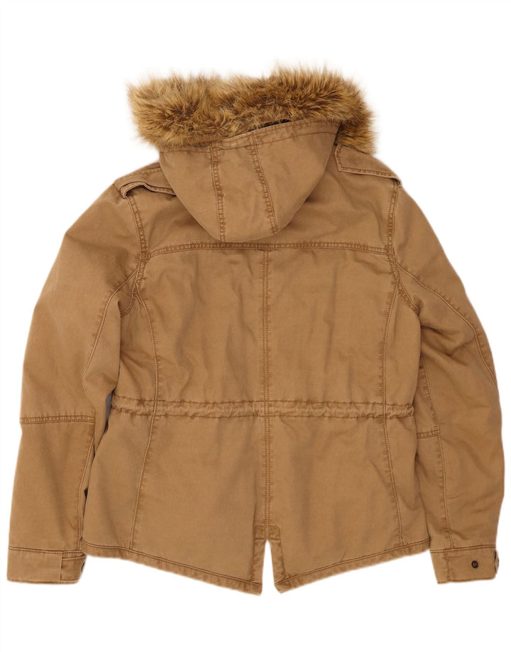 LEVI'S Damen-Parkajacke mit Kapuze, UK 16, Größe L, braun, Baumwolle