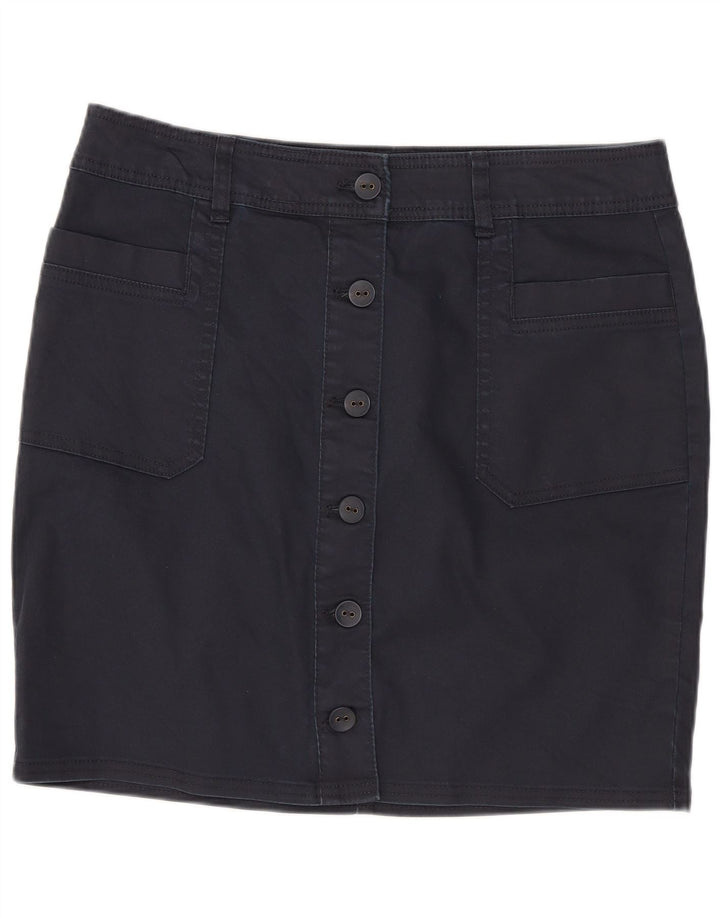PRANA Damen Minirock US 10 Large W32 Marineblaue Baumwolle