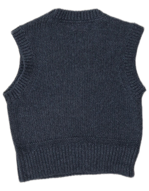 Tommy Hilfiger Damen Crop Vest Tank Top UK 12 Medium Navy Blue Flecked