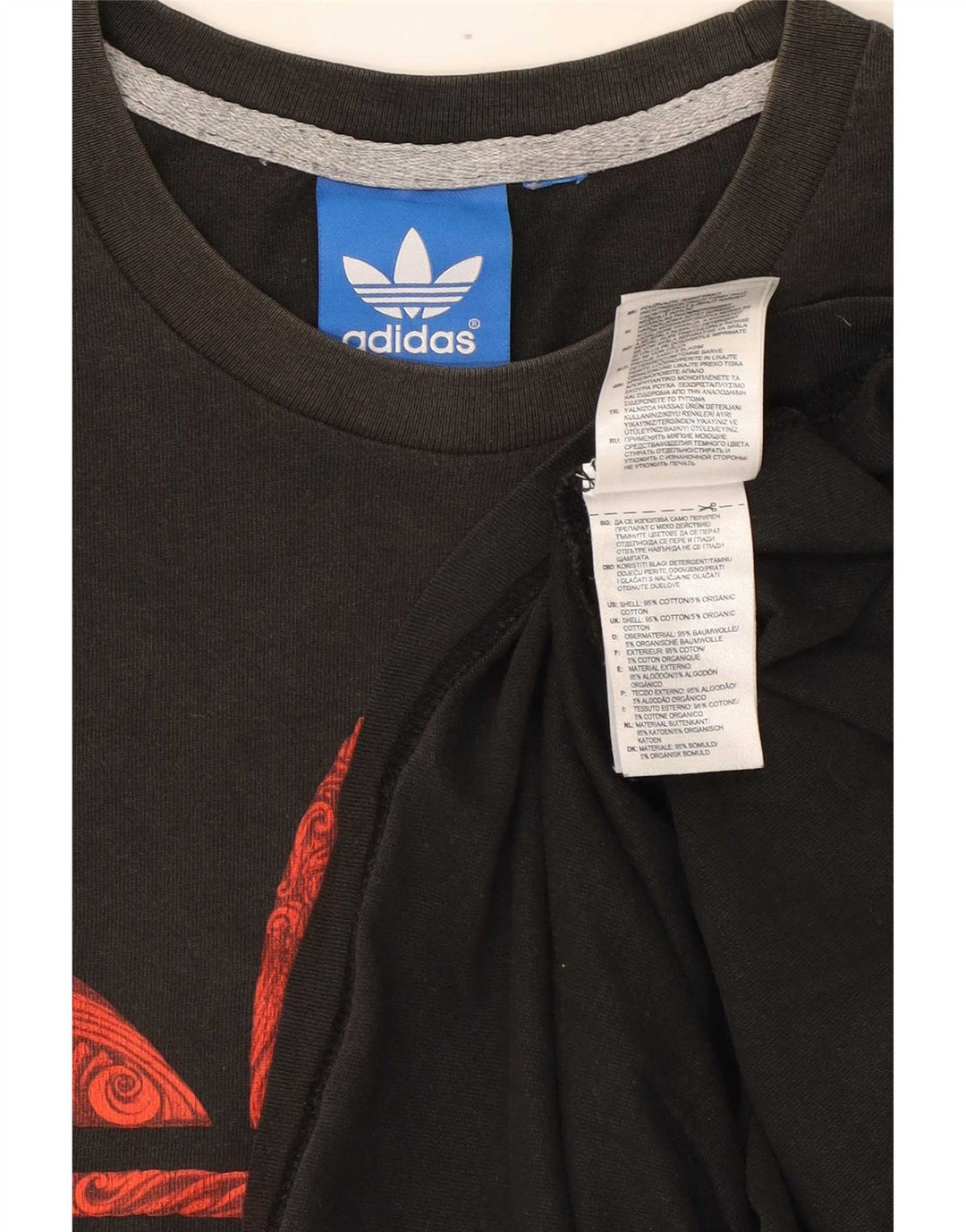 Adidas Herren Grafik T-Shirt Top Large Grau Baumwolle