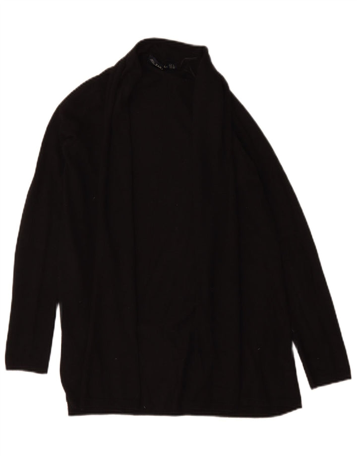 Zara Damen-Cardigan-Pullover UK 10 Kleine schwarze Viskose