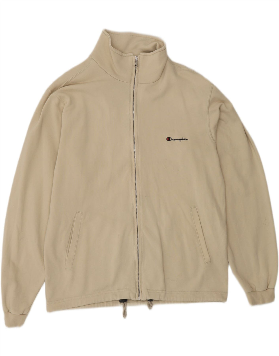 CHAMPION Herren-Trainingsanzug-Top-Jacke, große beige Baumwolle