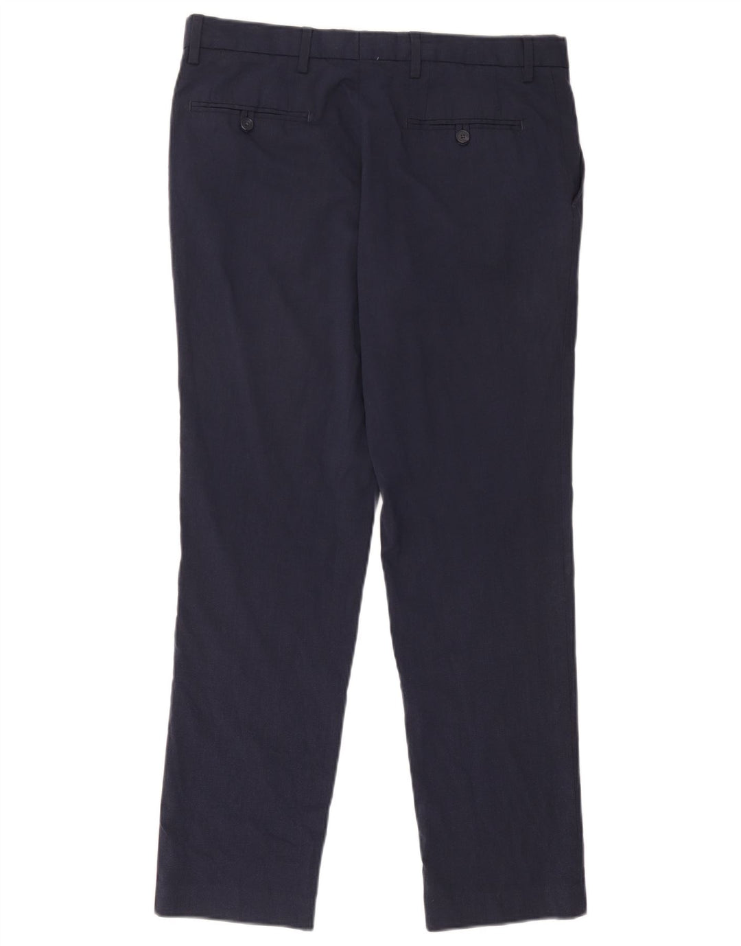 Marks & Spencer Herren Slim Fit Chinohose W34 L31 Marineblaues Polyester