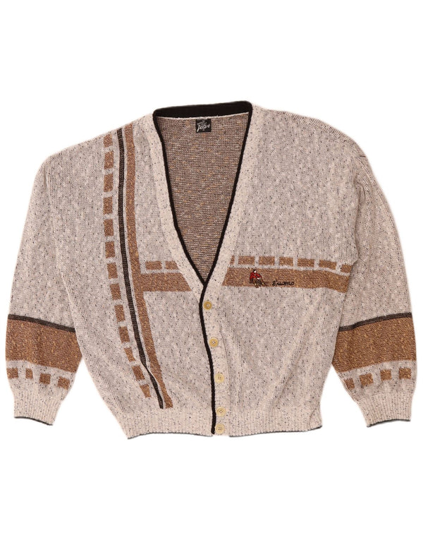 Maria Jose Herren-Strickjacke, XL, Grau, Farbblock