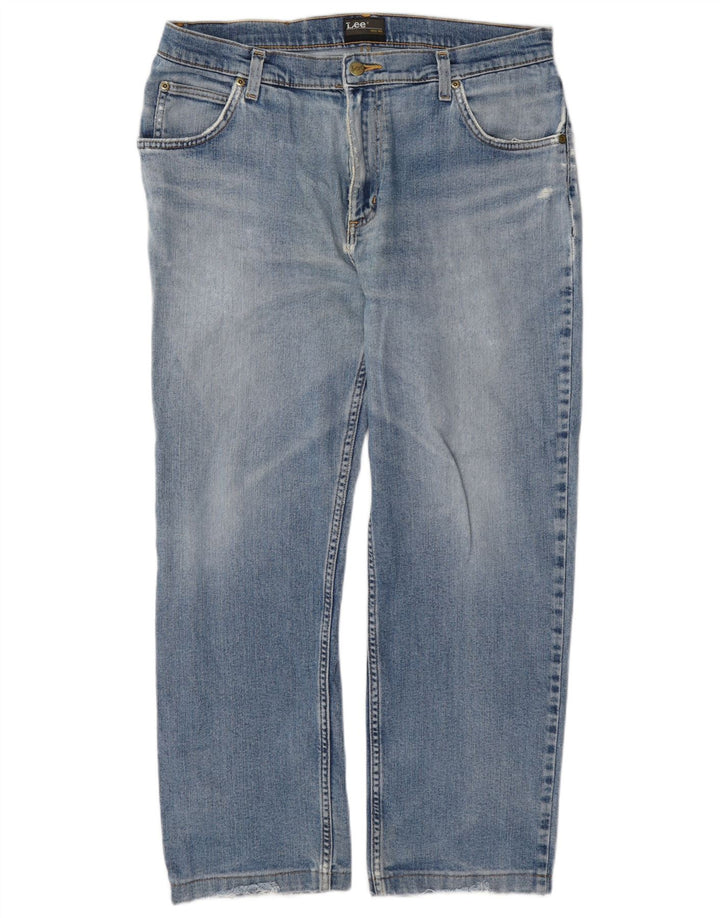 Lee Herren Brooklyn Straight Jeans W36 L27 Blaue Baumwolle