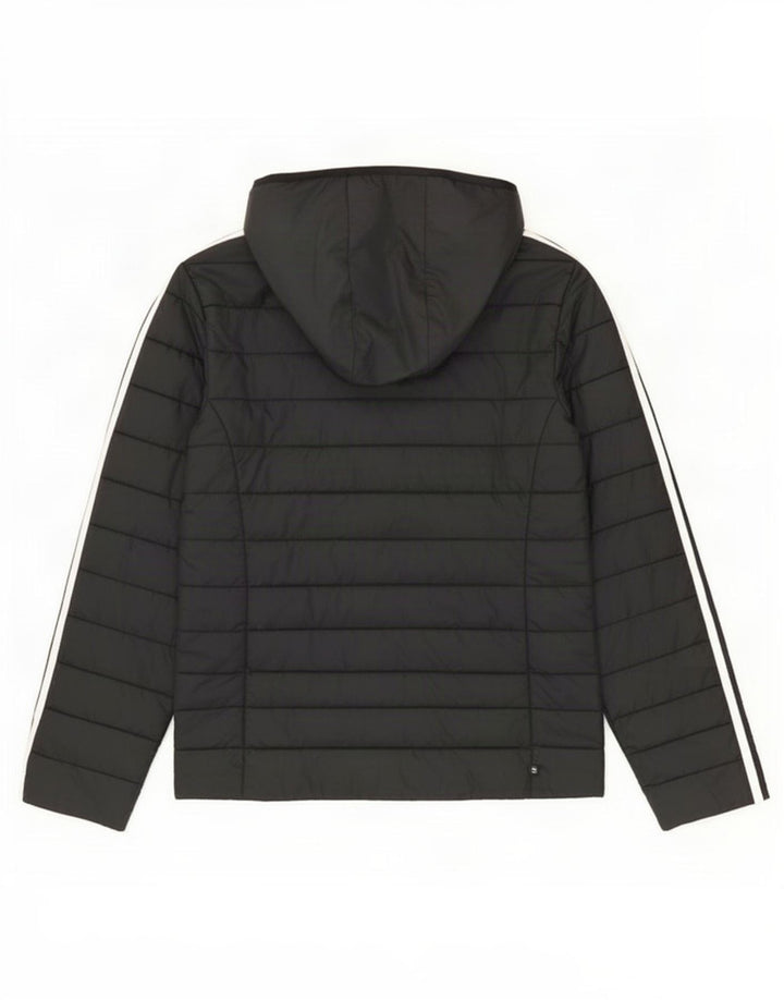 Adidas Damen Kapuzenjacke, gepolstert, UK 14, mittelschwarz, Polyester