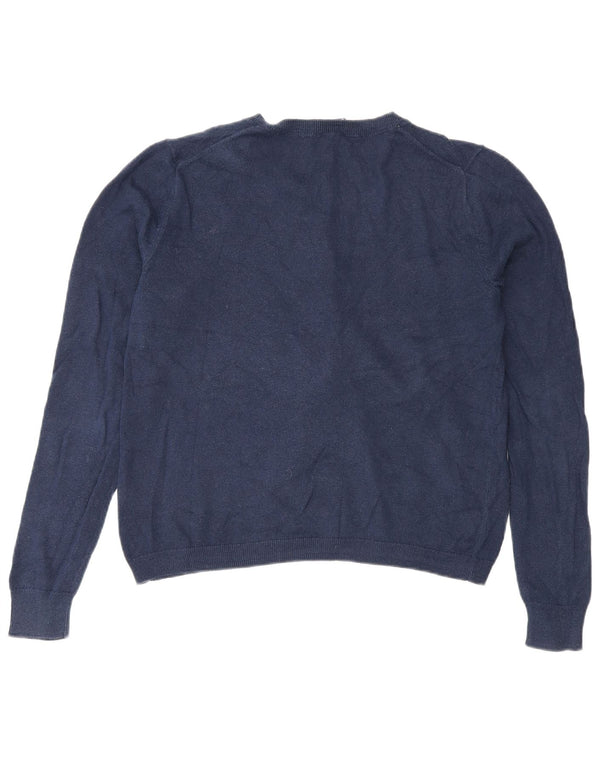Crew Clothing Damen-Cardigan-Pullover UK 10 Small Marineblaue Baumwolle