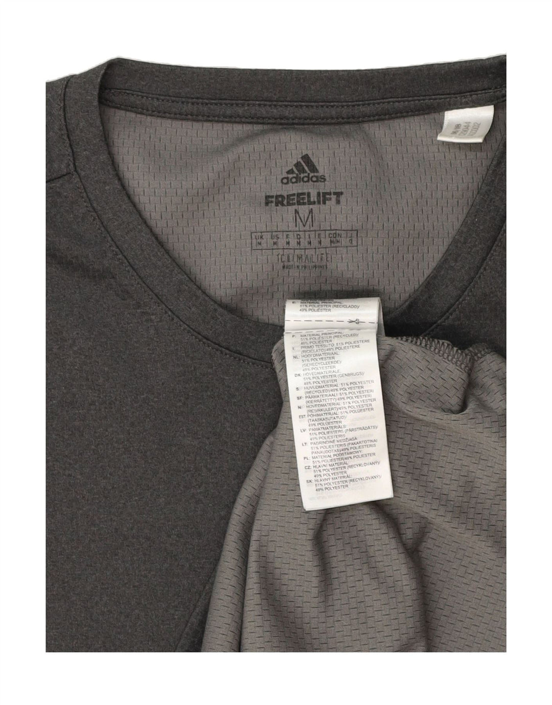 ADIDAS Mens Climalite T-Shirt Top Medium Grey Polyester Vintage Adidas and Second-Hand Adidas from Messina Hembry 