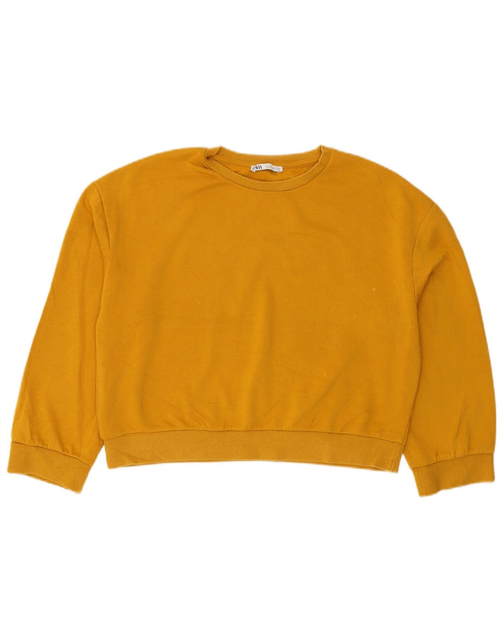 Zara Damen-Sweatshirt in Übergröße, Gr. 10, Größe S, Gelb