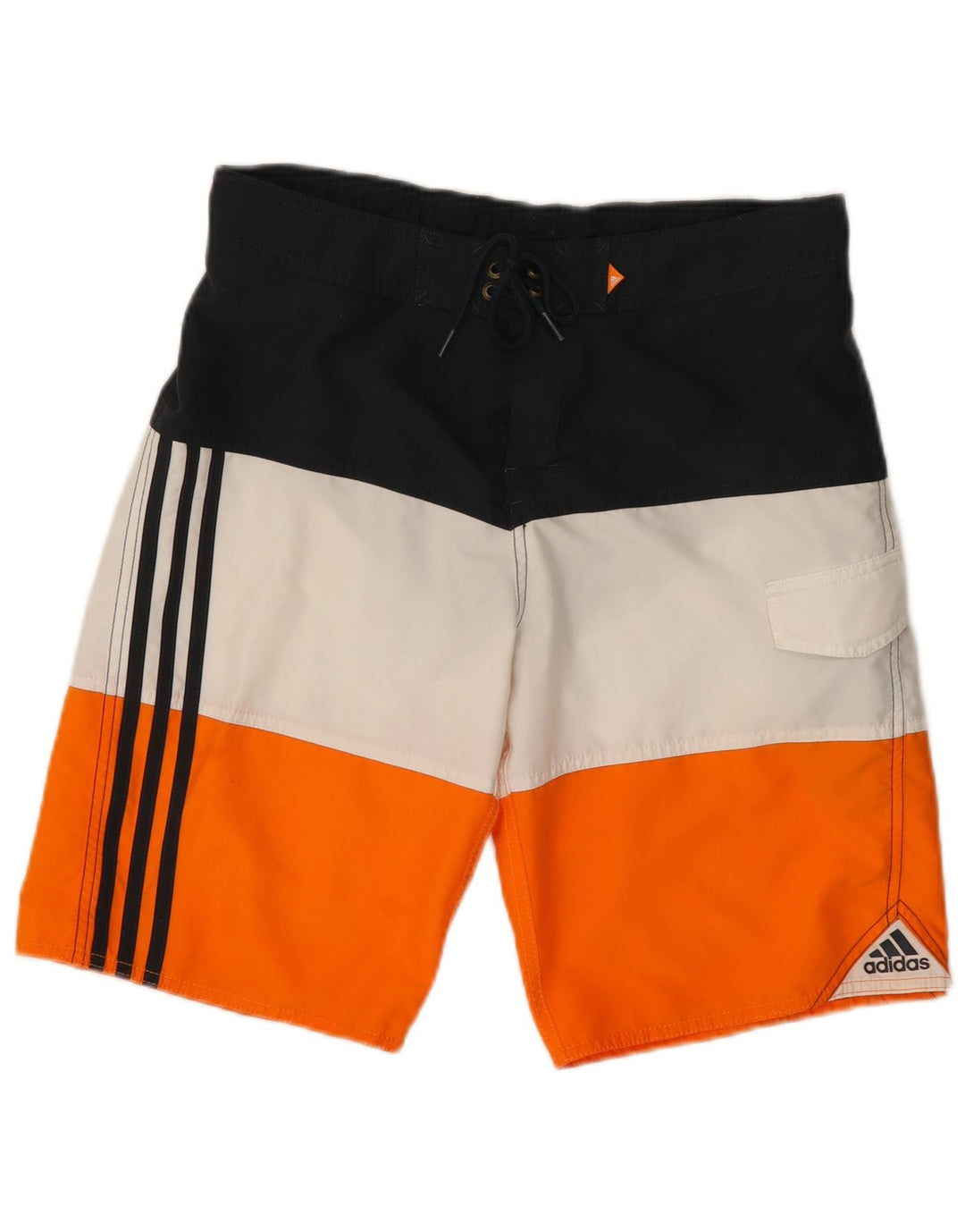 ADIDAS Herren-Badeshorts, klein, mehrfarbig, Colourblock-Polyester