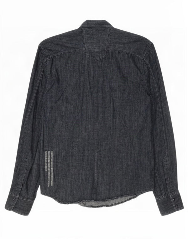 Jack & Jones Herren-Jeanshemd, klein, marineblau, Baumwolle