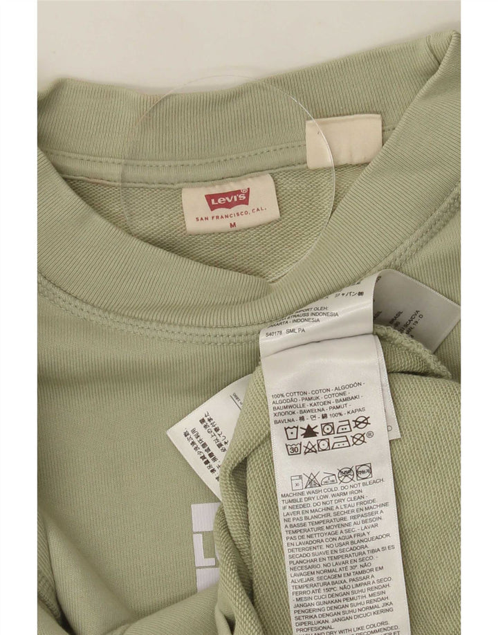 Levi's Herren-Sweatshirt-Pullover aus mittelgrüner Baumwolle
