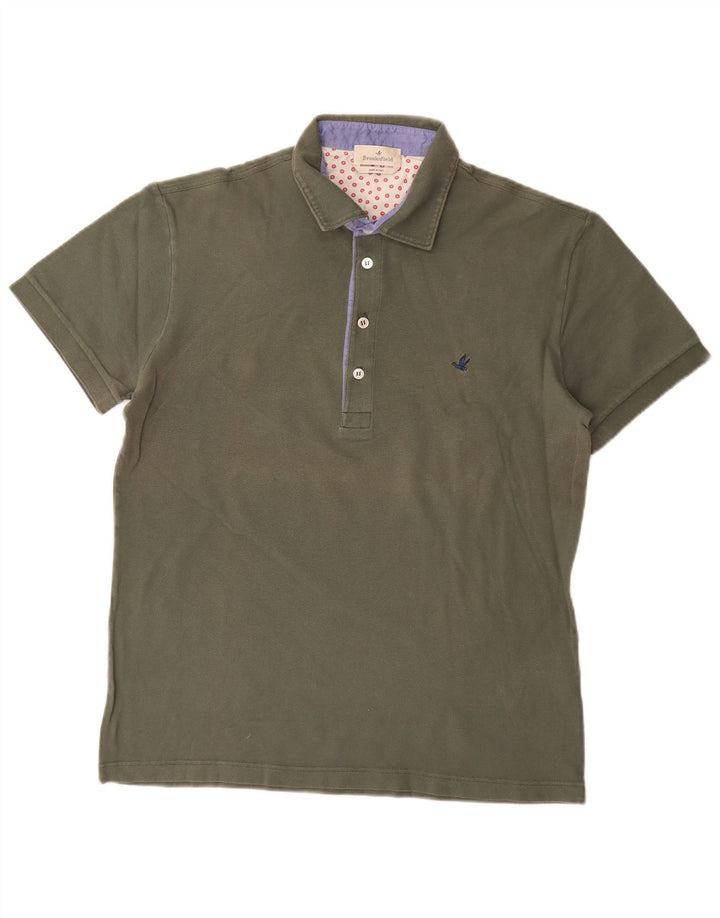Brooksfield Herren Poloshirt IT 52 Large Khaki Baumwolle