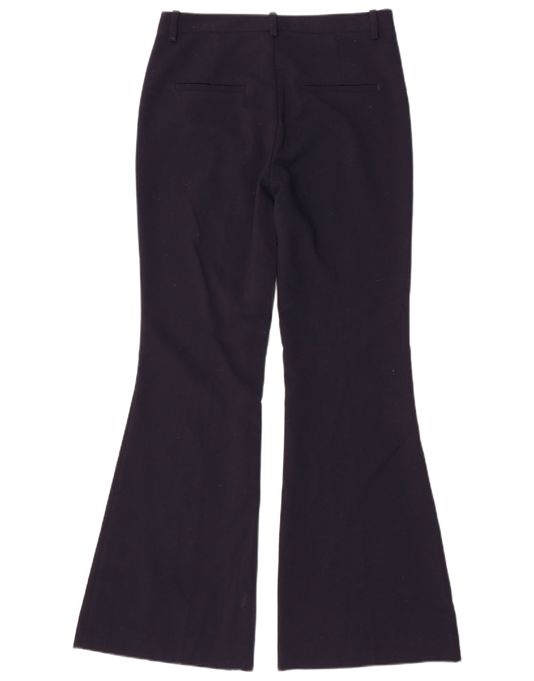 Zara Damen-Flare-Freizeithose, Größe S, W26, L31, Marineblau, Polyester
