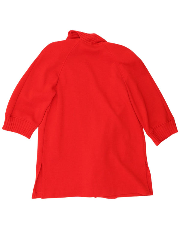 Luisa Spagnoli Damen Longline Open Cardigan Pullover UK 16 Large Rot