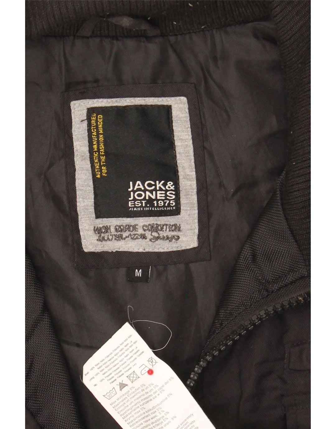 Jack & Jones Herren Bomberjacke UK 38 Mittelschwarzes Nylon