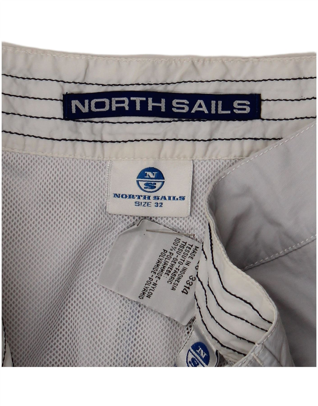 North Sails Herren-Badeshorts mit Grafik, mittelgraues Nylon