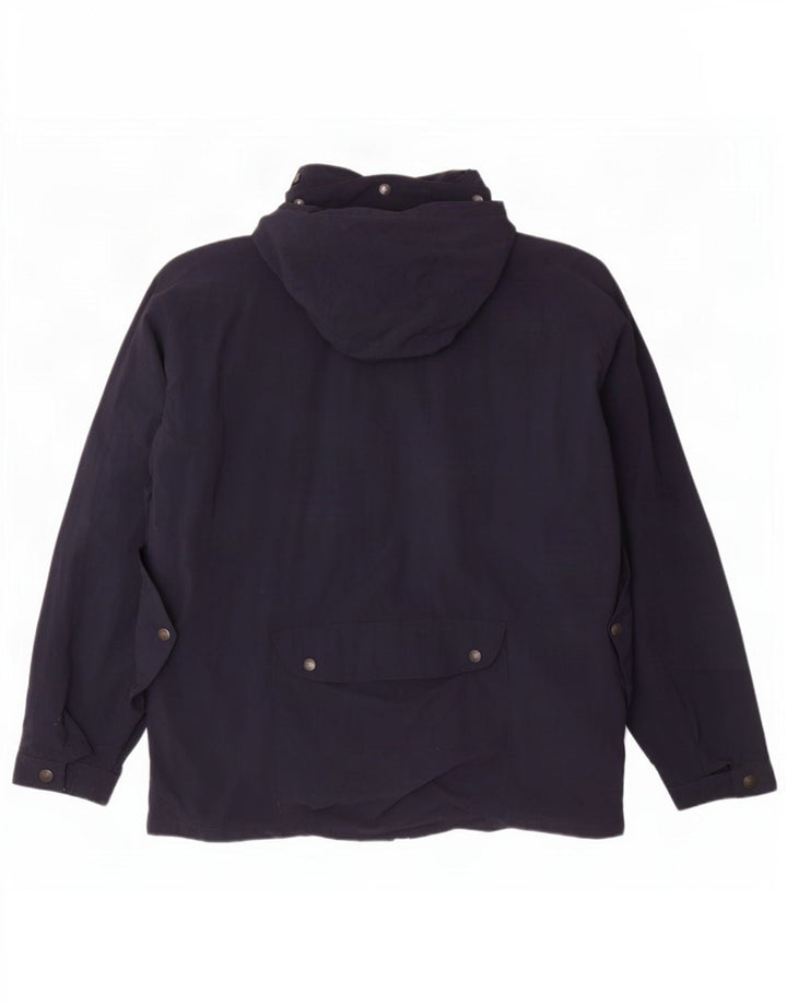 Trussardi Herren-Utility-Jacke mit Kapuze, UK 42 XL, Marineblau