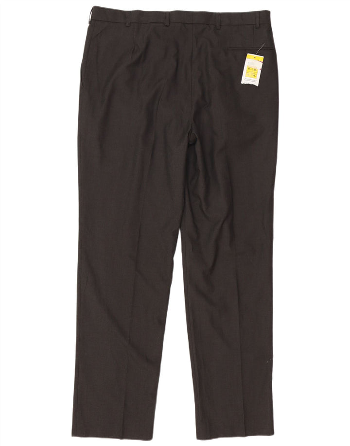 Gerade Herren-Anzughose von Marks & Spencer, W38, L33, braun, Polyester