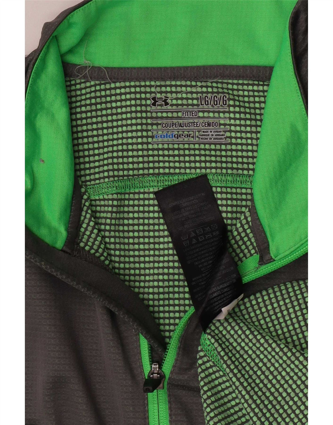 Under Armour Herren-Oberteil mit Reißverschluss, langärmlig, groß, grau, Polyester, Sport