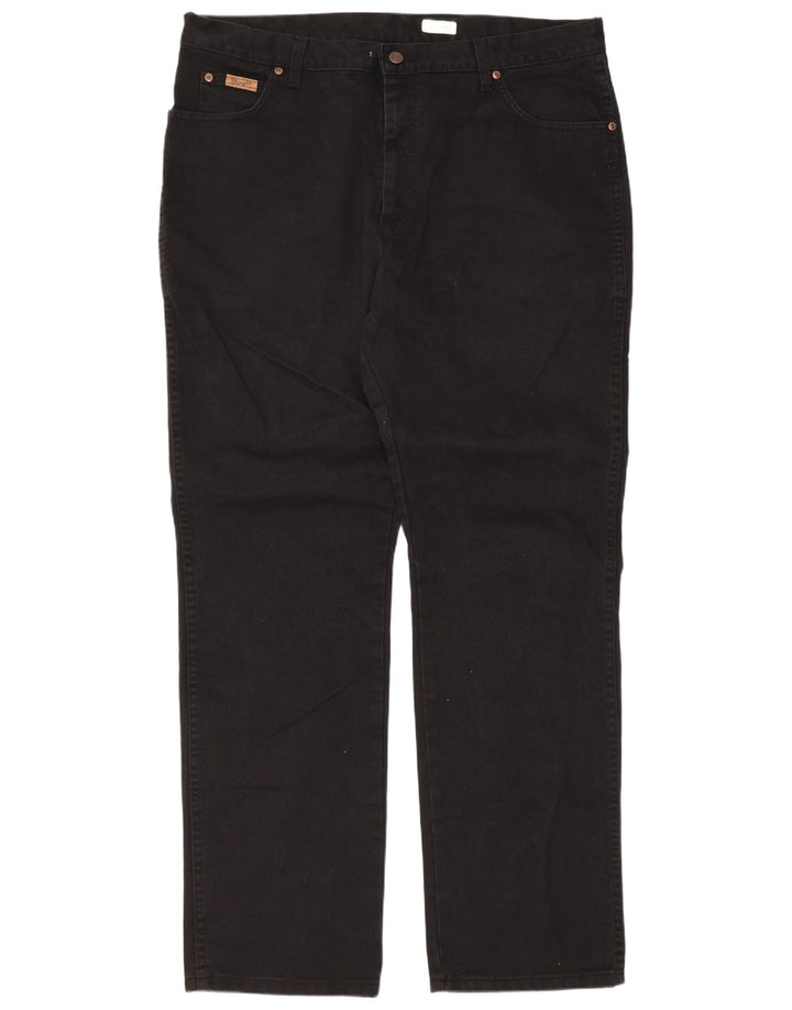 Wrangler Herren Texas Straight Jeans W40 L34 Schwarze Baumwolle