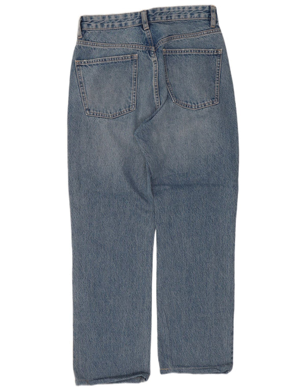 Zara Damen Crop Straight Jeans EU 38 Small W28 L25 Blau