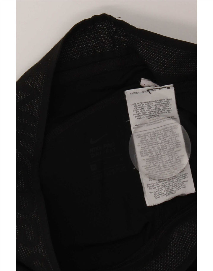 Nike Damen Crop Leggings UK 12 Mittelschwarzes Polyester