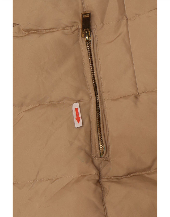 Zara Damen-Kapuzenmantel, übergroß, gepolstert, Gr. 10, Größe S, Beige