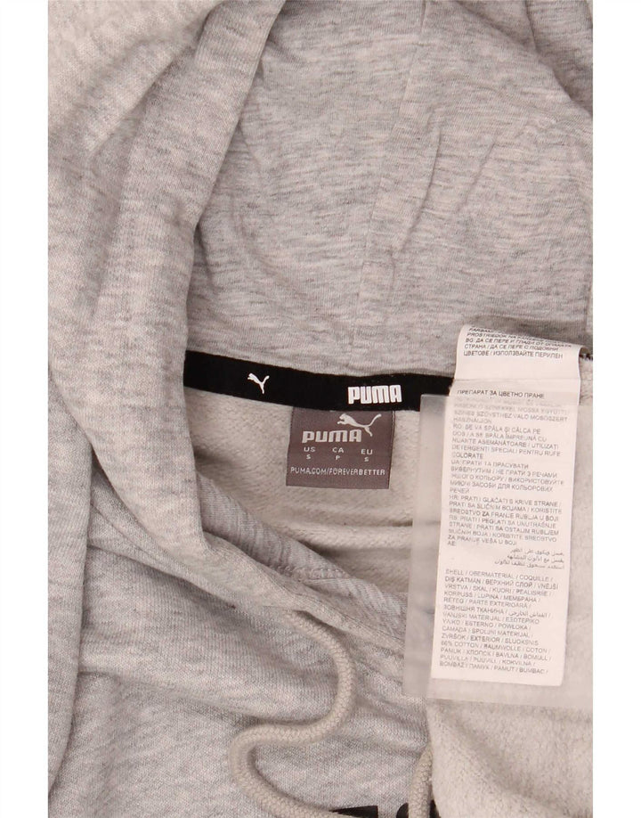 Puma Herren Graphic Hoodie Pullover Kleine graue Baumwolle