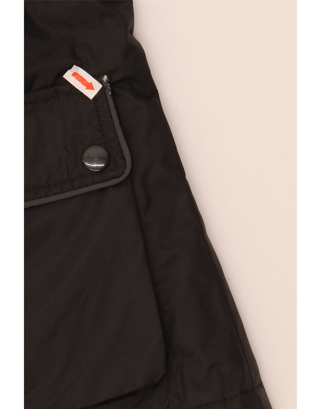 VINTAGE Damen Utility-Jacke UK 14 Mittelschwarzes Nylon