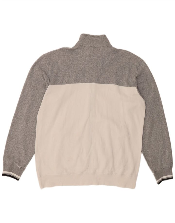 CHAMPION Herren-Trainingsanzug-Oberteil, Jacke, 2XL, weiße Colourblock-Baumwolle
