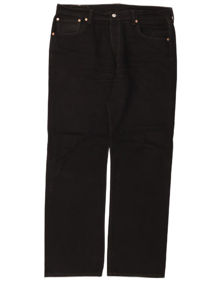 Levi's Herren 501 Straight Jeans W36 L32 Schwarze Baumwolle