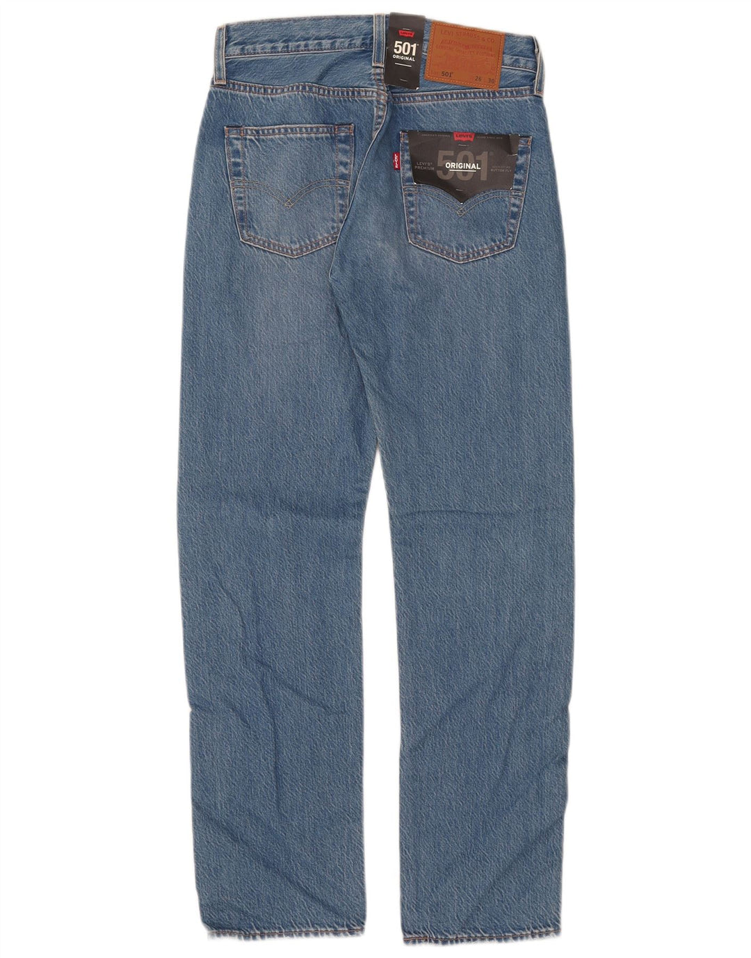 Levi's Damen 501 Straight Jeans W26 L30 Blaue Baumwolle