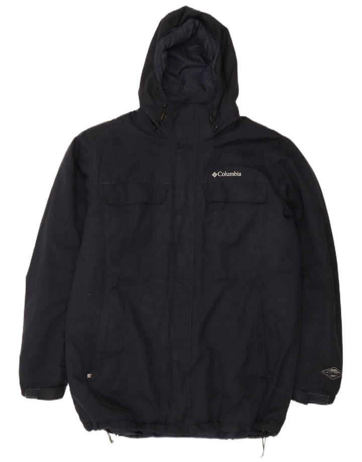 Columbia Herren-Windbreakerjacke mit Kapuze, UK 40, Größe L, Marineblau, Polyester