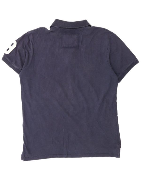 Jack & Jones Herren-Poloshirt mit Grafik, XL, Marineblau, Baumwolle