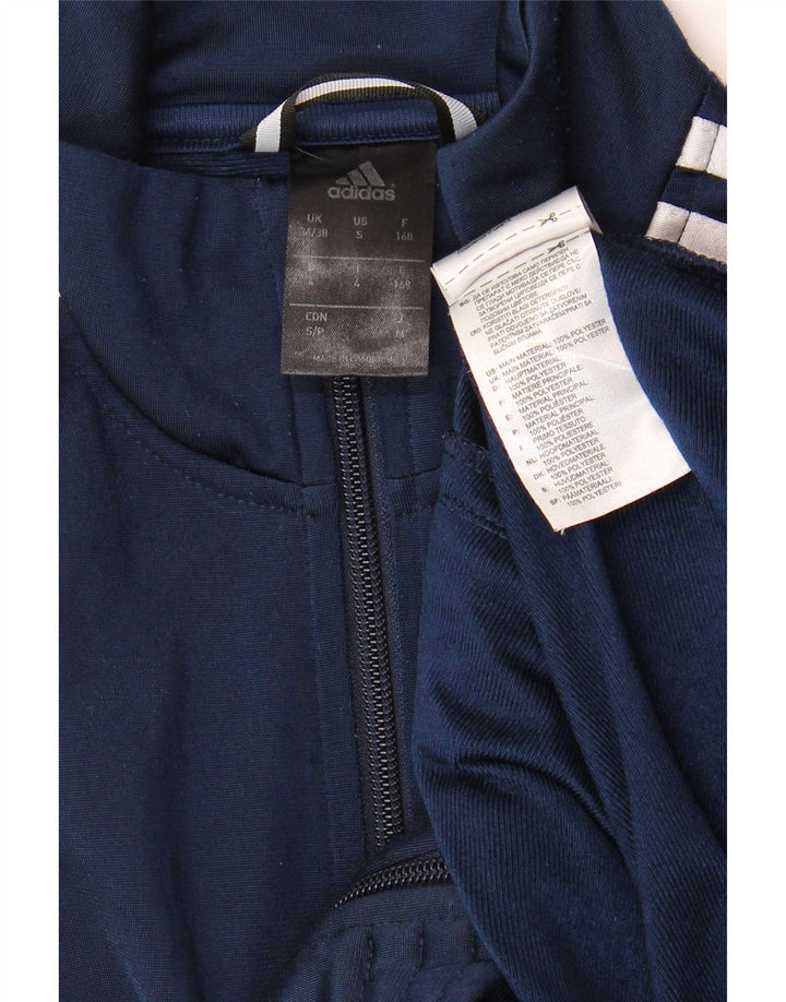 Adidas Herren Trainingsanzug Top Jacke UK 36/38 Small Marineblau Polyester
