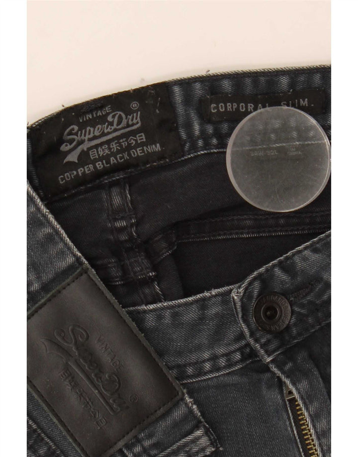 Superdry Herren Corporal Slim Jeans W34 L32 Marineblau Baumwolle