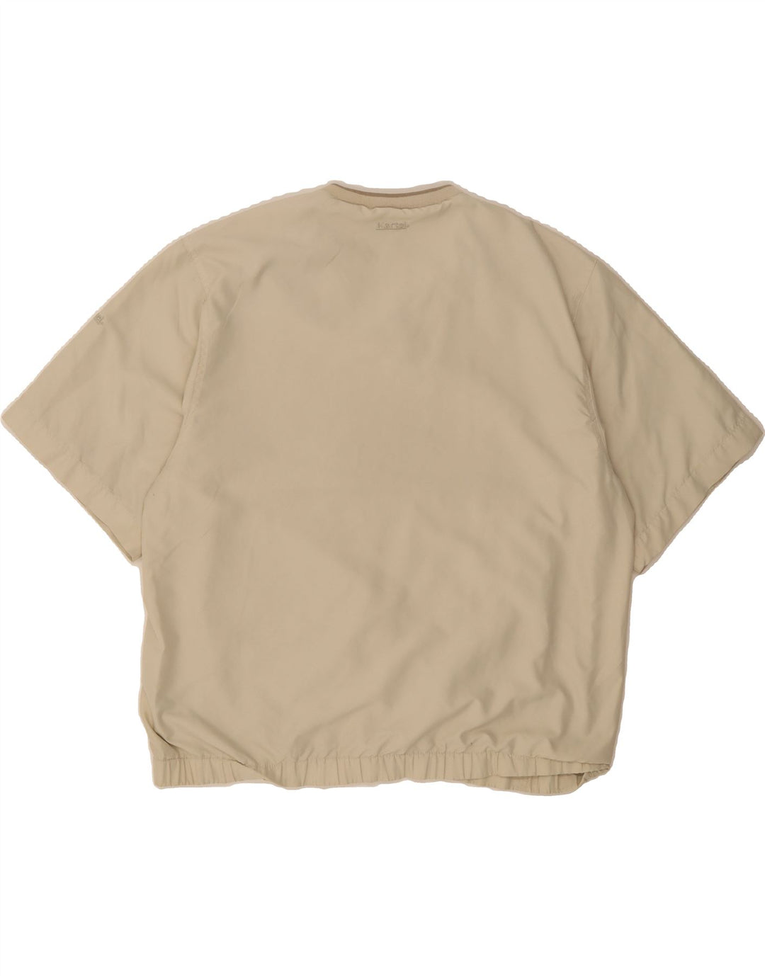 KARTEL Mens Short Sleeve Sweatshirt Jumper Medium Beige Polyester Vintage Kartel and Second-Hand Kartel from Messina Hembry 