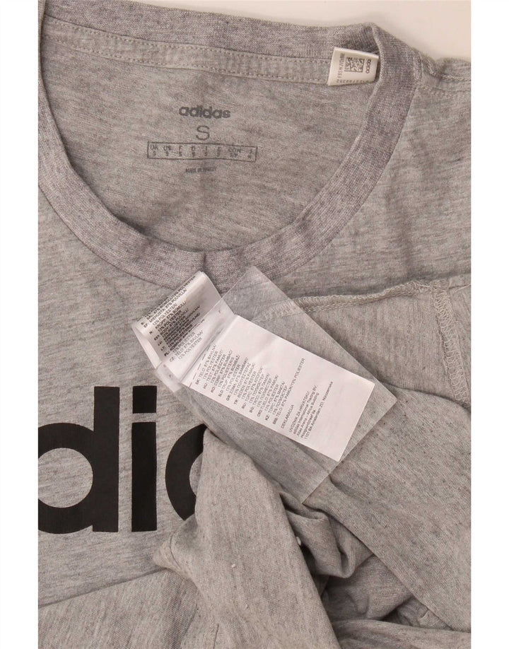 Adidas Herren Grafik T-Shirt Top Small Grau Baumwolle