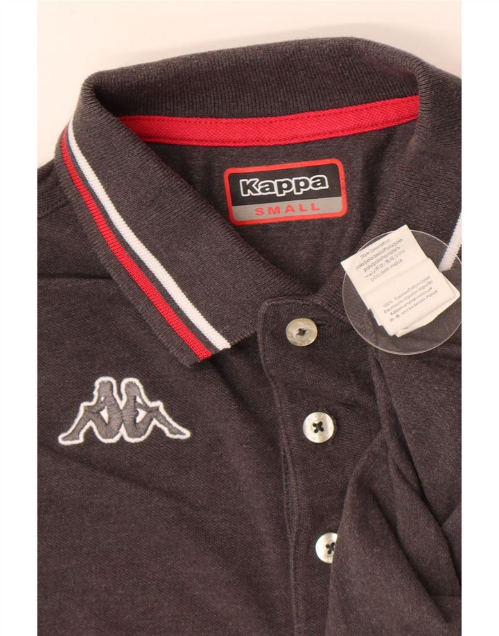 Kappa Herren-Poloshirt, kleine graue Baumwolle