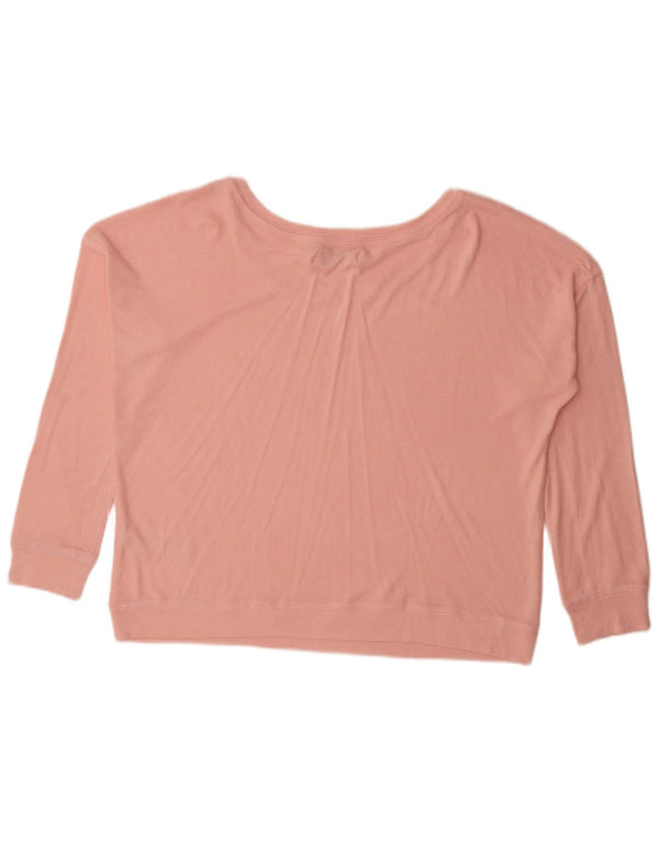 Abercrombie & Fitch Damen Übergroßes Top Langarm UK 16 Large Pink